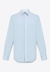 Logo Embroidered Long-Sleeved Shirt