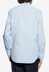 Logo Embroidered Long-Sleeved Shirt