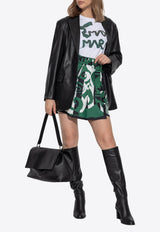 Navigli Printed Silk Mini Skirt