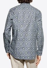Geometric Pattern Long-Sleeved Shirt