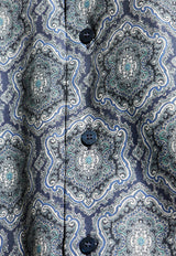 Geometric Pattern Long-Sleeved Shirt