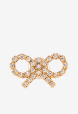 Self-Portrait Sparkling Bow Stud Earrings PF25-625E-GD 0-GOLD