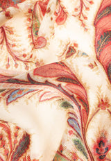 Paisley Print Silk-Blend Scarf
