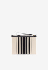 Logo Embroidered Clutch Bag