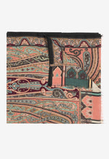 Paisley Print Silk-Blend Scarf