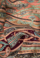 Paisley Print Silk-Blend Scarf