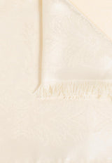 Jacquard Pattern Silk and Wool Scarf