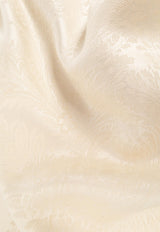 Jacquard Pattern Silk and Wool Scarf