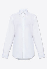 Logo Embroidered Long-Sleeved Shirt