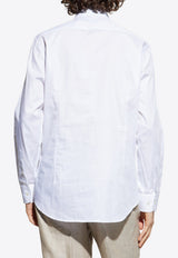Logo Embroidered Long-Sleeved Shirt
