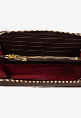 Paisley Jacquard Zip-Around Wallet