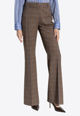 Plaid Check Flared Pants