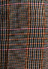 Plaid Check Flared Pants