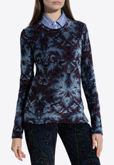 Chenille Jacquard Long-Sleeved T-shirt