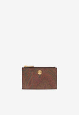 Paisley Jacquard Zip Cardholder
