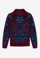 Etro Floral Intarsia Wool Sweater