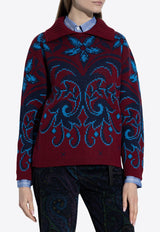 Etro Floral Intarsia Wool Sweater