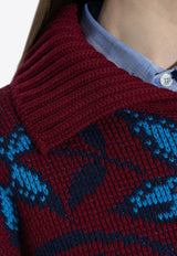 Etro Floral Intarsia Wool Sweater