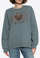 Etro Padlock Embroidered Crewneck Sweatshirt