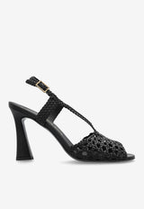 Etro 90 Woven Leather Slingback Sandals