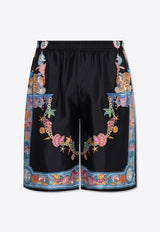 Versace Coral Theatre Print Shorts