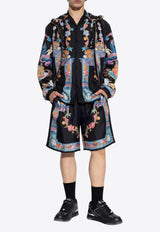 Versace Coral Theatre Print Shorts