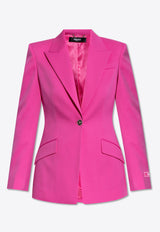 Versace Single-Breasted Wool Blazer
