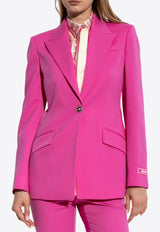 Versace Single-Breasted Wool Blazer