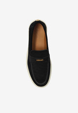 Versace Giuliano Logo Suede Loafers