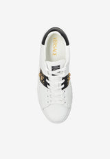 Versace Greca Studded Leather Sneakers