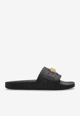 Versace La Medusa Rubber Slides Black 1020535 1A15481-1B00V