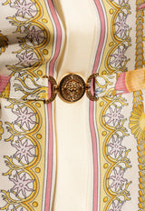 Versace Underwater Barocco Silk Mini Shirt Dress