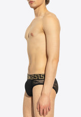 Versace Panties with lace back Black 1020790 1A14781-1B000