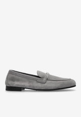 Versace Medusa Suede Chain Loafers