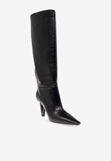 Versace V2025 85 Calf Leather High-Knee Boots