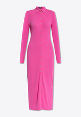 Versace Fitted Maxi Shirt Dress