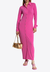 Versace Fitted Maxi Shirt Dress