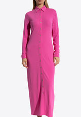 Versace Fitted Maxi Shirt Dress