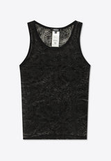 Versace Barocco Lace Sleeveless Top