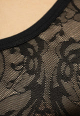 Versace Barocco Lace Sleeveless Top
