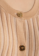 Versace Ribbed Sleeveless Midi Dress