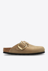 Birkenstock Boston Big Buckle Slides Beige 1030425 0-TABACCO BROWN