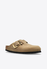 Birkenstock Boston Big Buckle Slides Beige 1030425 0-TABACCO BROWN