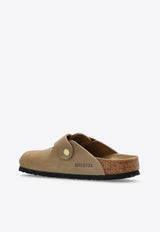 Birkenstock Boston Big Buckle Slides Beige 1030425 0-TABACCO BROWN