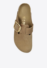 Birkenstock Boston Big Buckle Slides Beige 1030425 0-TABACCO BROWN
