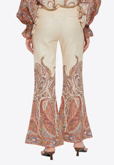 Zimmermann Rhiannon Paisley Print Flare Pants