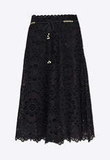 Zimmermann Rhiannon Broderie Anglaise Midi Skirt