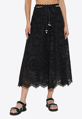 Zimmermann Rhiannon Broderie Anglaise Midi Skirt