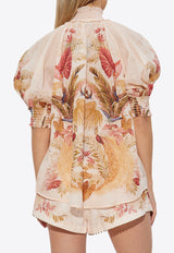Zimmermann Ascension Billow Floral Blouse