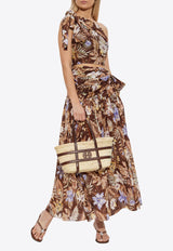 Zimmermann Coco Bow Floral Maxi Skirt